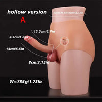 5.91in 6.69in Lesbian Strap On Dildo Soft Hollow Dildo Wearable Panty