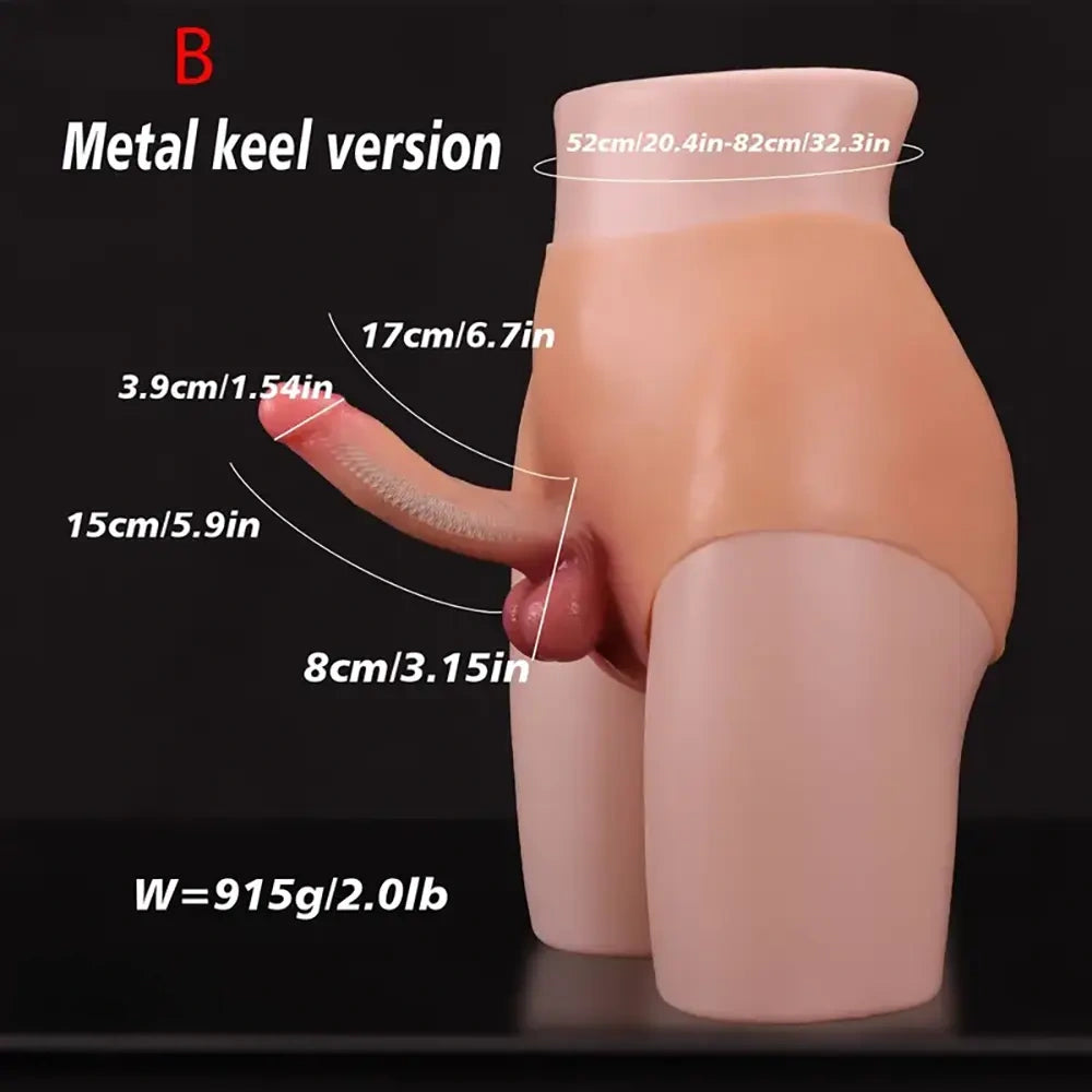 5.91in 6.69in Lesbian Strap On Dildo Soft Hollow Dildo Wearable Panty
