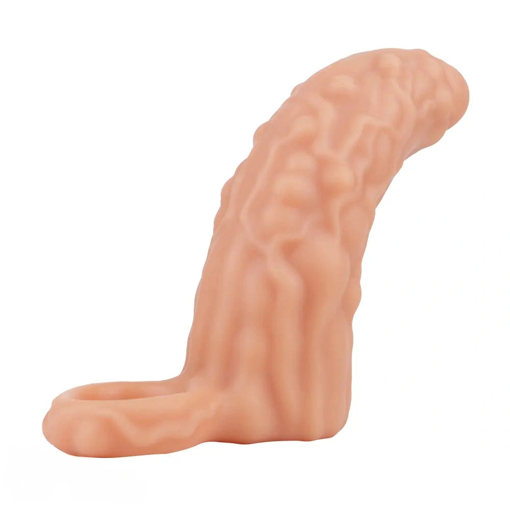 5.91in 6.69in Vibrating Cock Sleeve Dildo With Cock Ring For Gay Men
