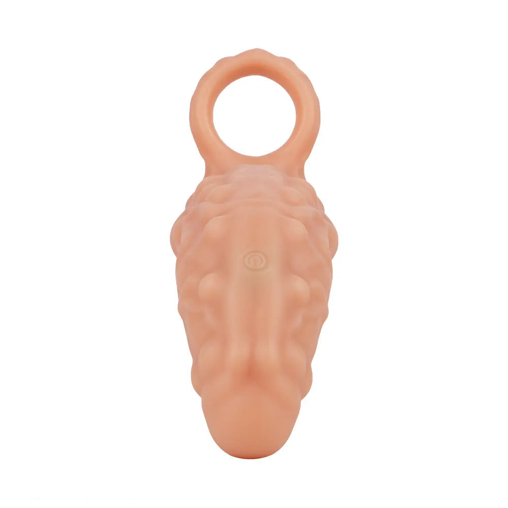 5.91in 6.69in Vibrating Cock Sleeve Dildo With Cock Ring For Gay Men