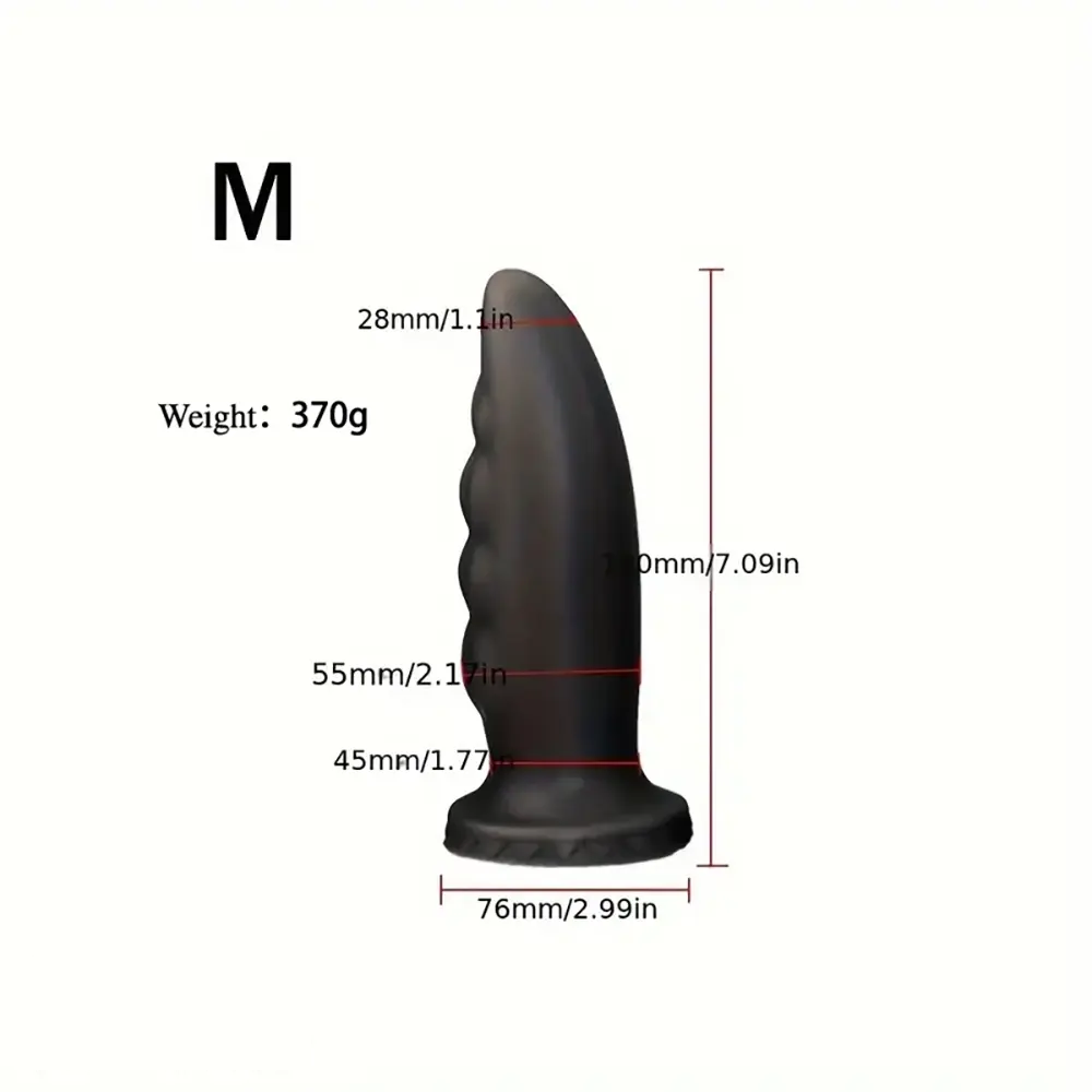 5.91in 7.09in 8.27in 9.45in Silicone Soft Big Odd Anal Plug Dildo