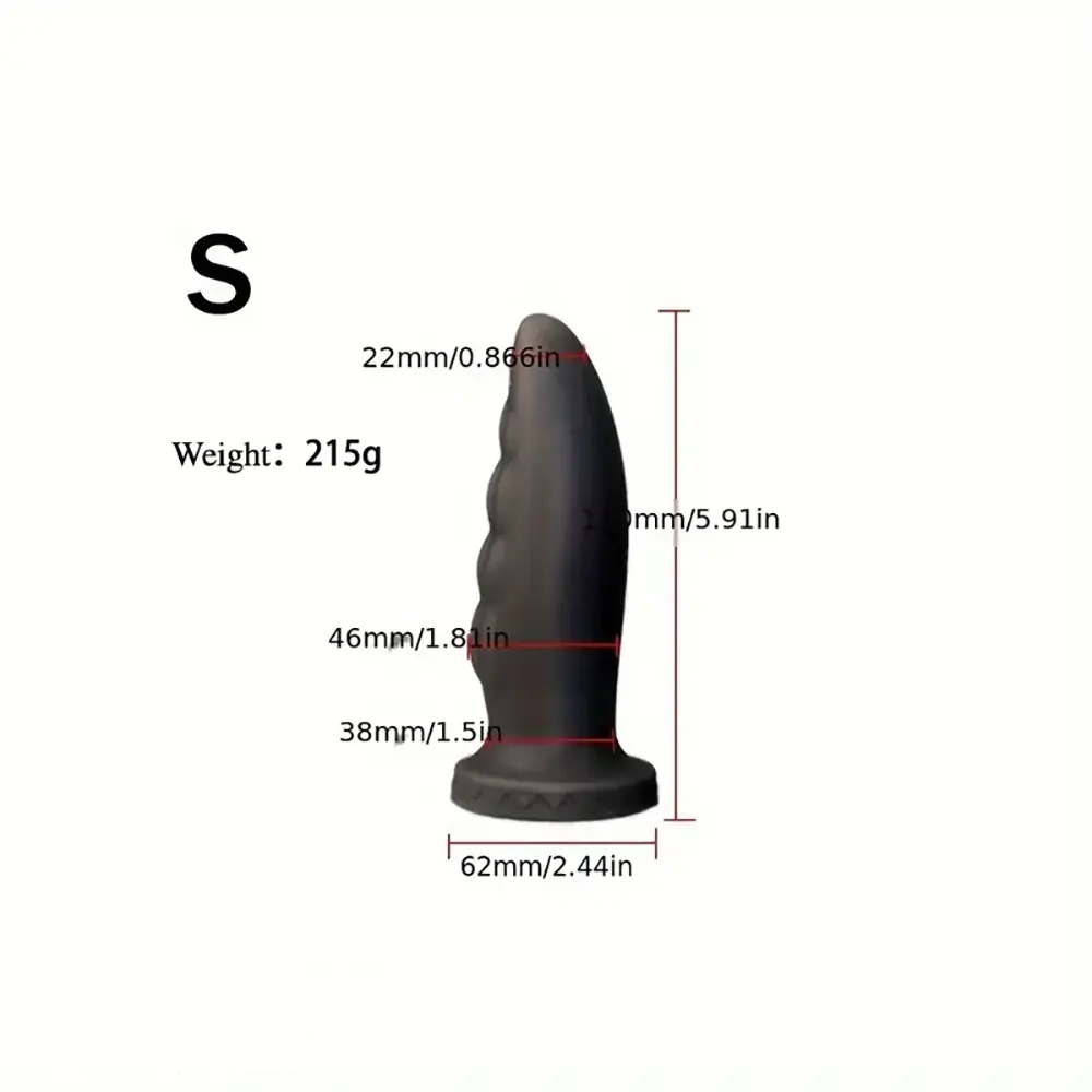 5.91in 7.09in 8.27in 9.45in Silicone Soft Big Odd Anal Plug Dildo