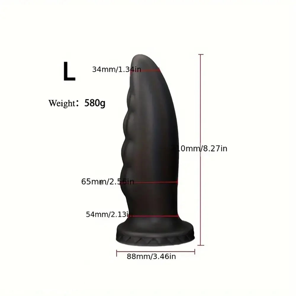 5.91in 7.09in 8.27in 9.45in Silicone Soft Big Odd Anal Plug Dildo