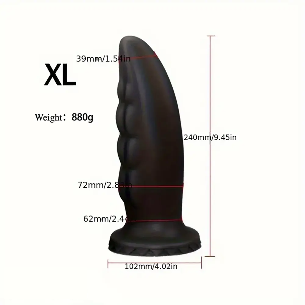 5.91in 7.09in 8.27in 9.45in Silicone Soft Big Odd Anal Plug Dildo