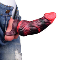 5.91in 7.17in Silicone Cock Sleeve Soft Vibrating Hollow Fantasy Odd Dildo