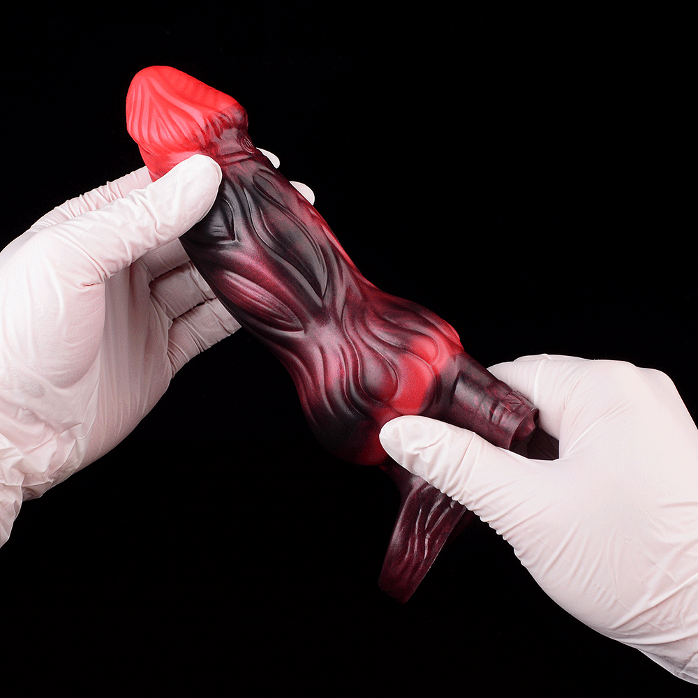 5.91in 7.17in Silicone Cock Sleeve Soft Vibrating Hollow Fantasy Odd Dildo