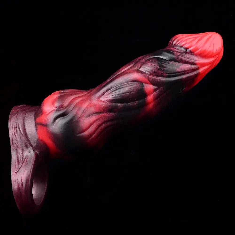 5.91in 7.17in Silicone Cock Sleeve Soft Vibrating Hollow Fantasy Odd Dildo