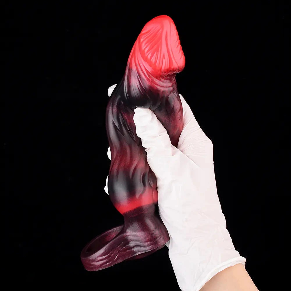 5.91in 7.17in Silicone Cock Sleeve Soft Vibrating Hollow Fantasy Odd Dildo