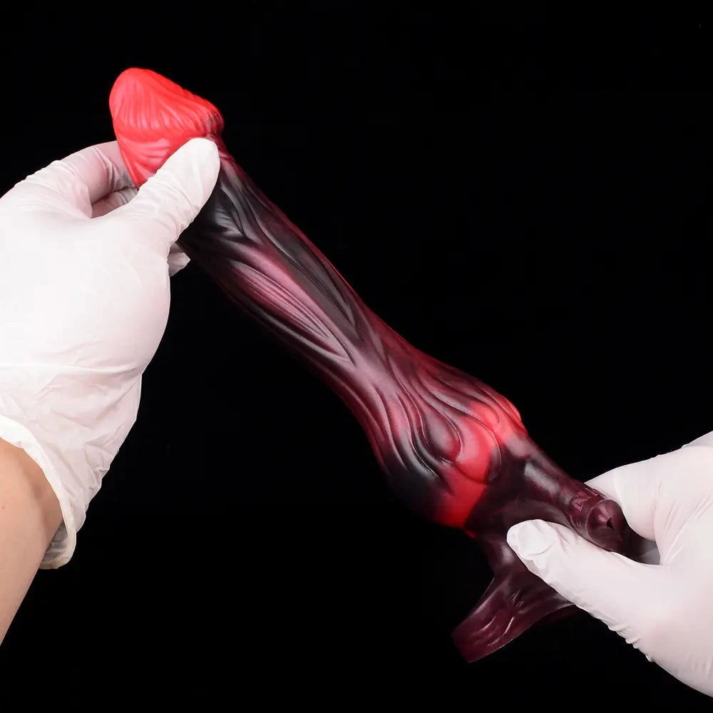 5.91in 7.17in Silicone Cock Sleeve Soft Vibrating Hollow Fantasy Odd Dildo