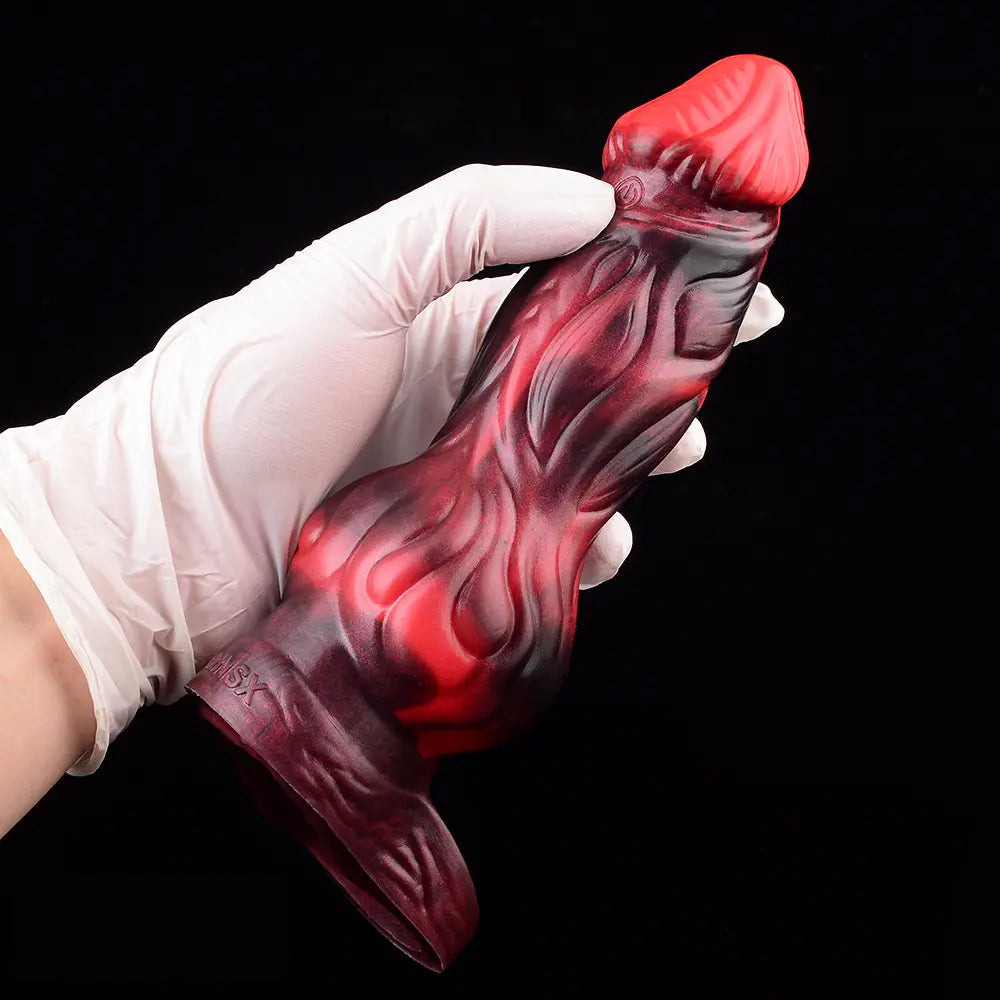5.91in 7.17in Silicone Cock Sleeve Soft Vibrating Hollow Fantasy Odd Dildo