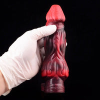 5.91in 7.17in Silicone Cock Sleeve Soft Vibrating Hollow Fantasy Odd Dildo