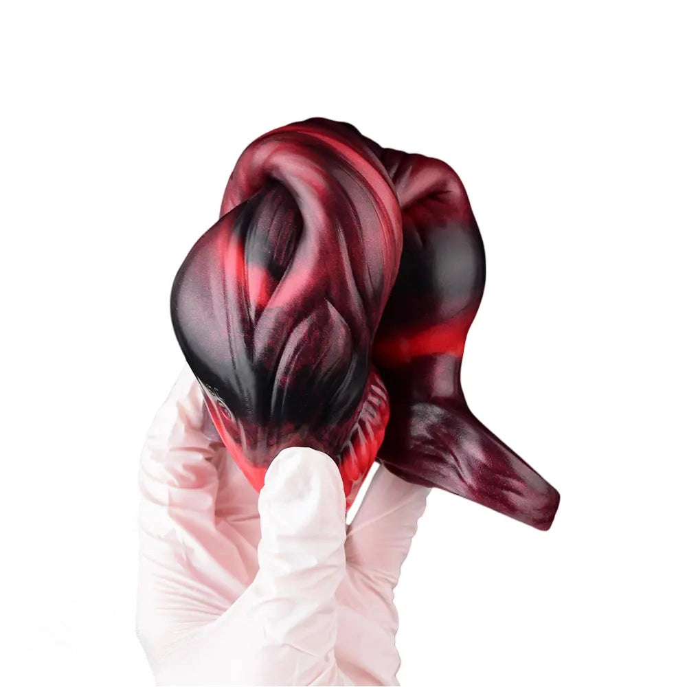 5.91in 7.17in Silicone Cock Sleeve Soft Vibrating Hollow Fantasy Odd Dildo