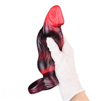 5.91in 7.17in Silicone Cock Sleeve Soft Vibrating Hollow Fantasy Odd Dildo