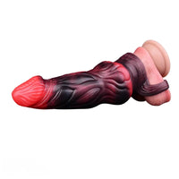 5.91in 7.17in Silicone Cock Sleeve Soft Vibrating Hollow Fantasy Odd Dildo