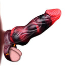 5.91in 7.17in Silicone Cock Sleeve Soft Vibrating Hollow Fantasy Odd Dildo