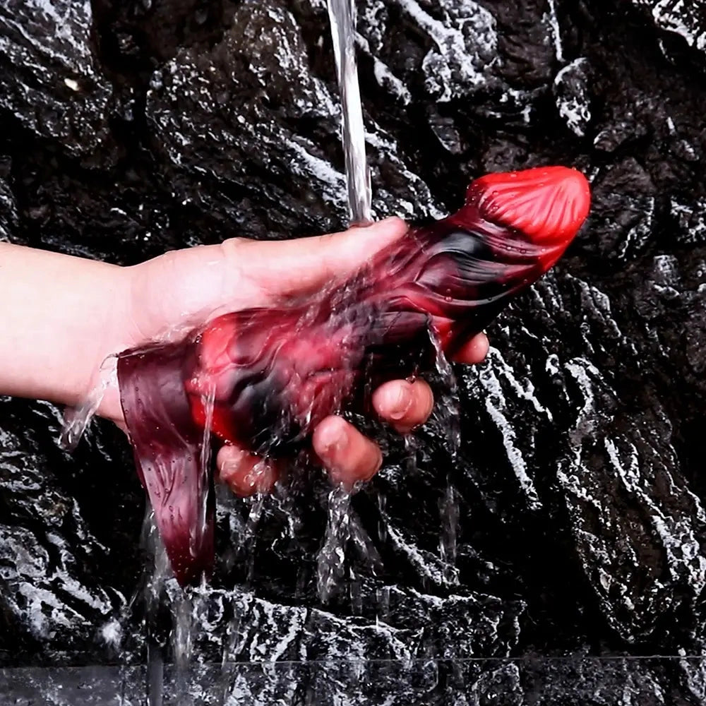 5.91in 7.17in Silicone Cock Sleeve Soft Vibrating Hollow Fantasy Odd Dildo