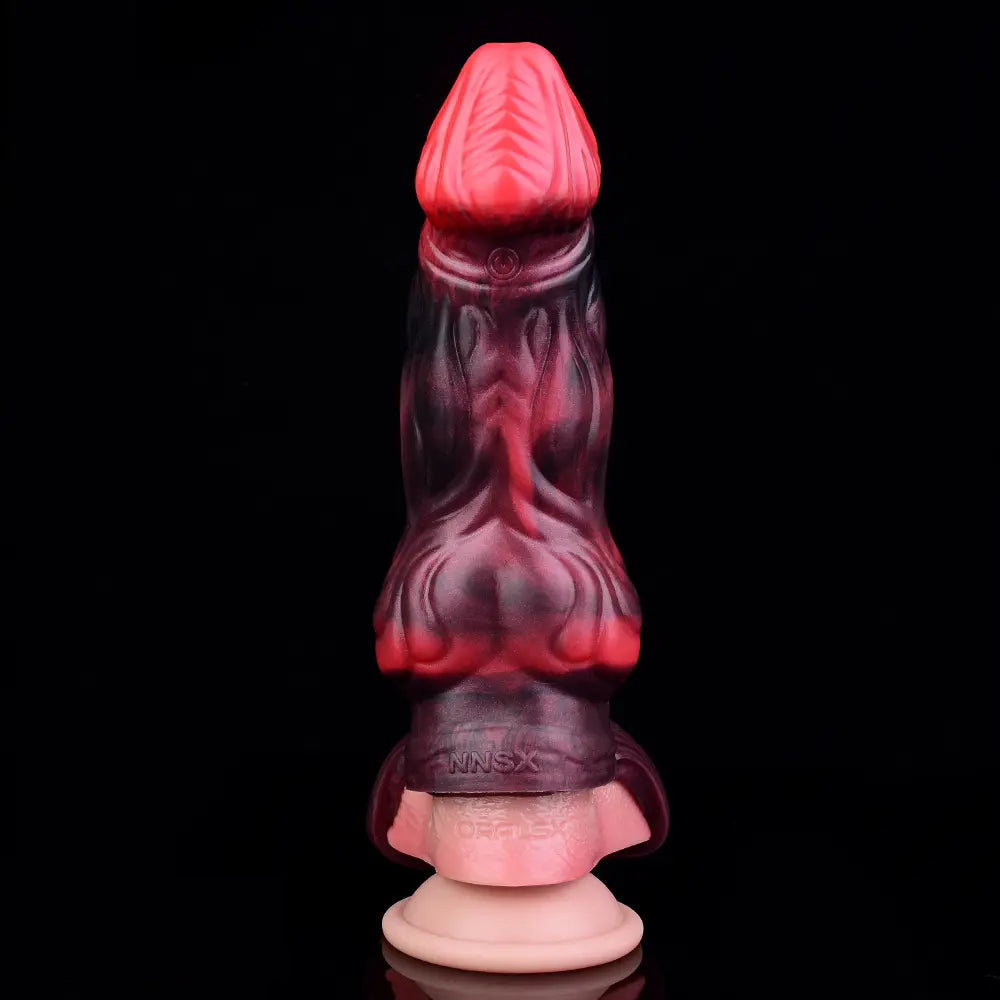 5.91in 7.17in Silicone Cock Sleeve Soft Vibrating Hollow Fantasy Odd Dildo