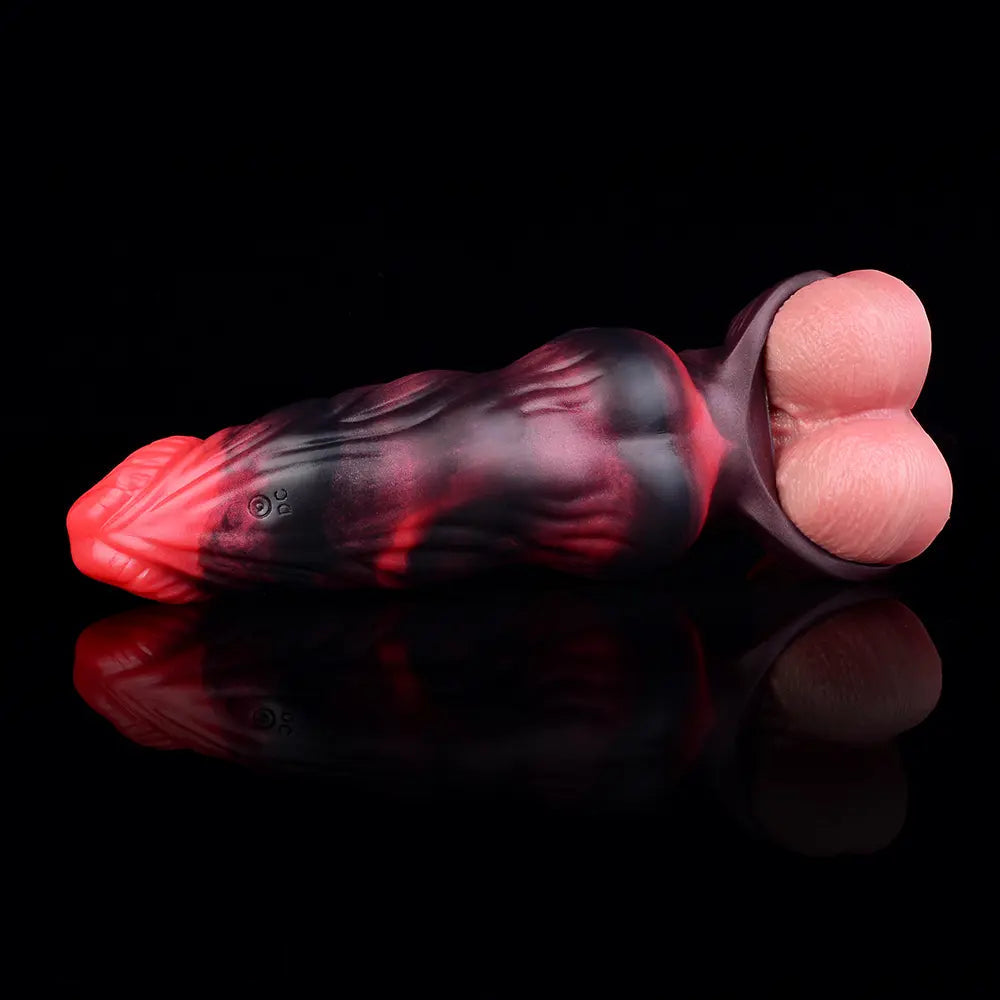 5.91in 7.17in Silicone Cock Sleeve Soft Vibrating Hollow Fantasy Odd Dildo