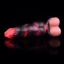 5.91in 7.17in Silicone Cock Sleeve Soft Vibrating Hollow Fantasy Odd Dildo