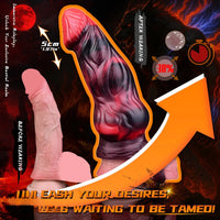 5.91in 7.17in Silicone Cock Sleeve Soft Vibrating Hollow Fantasy Odd Dildo