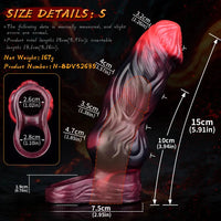 5.91in 7.17in Silicone Cock Sleeve Soft Vibrating Hollow Fantasy Odd Dildo