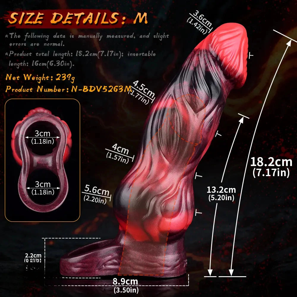 5.91in 7.17in Silicone Cock Sleeve Soft Vibrating Hollow Fantasy Odd Dildo