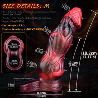 5.91in 7.17in Silicone Cock Sleeve Soft Vibrating Hollow Fantasy Odd Dildo