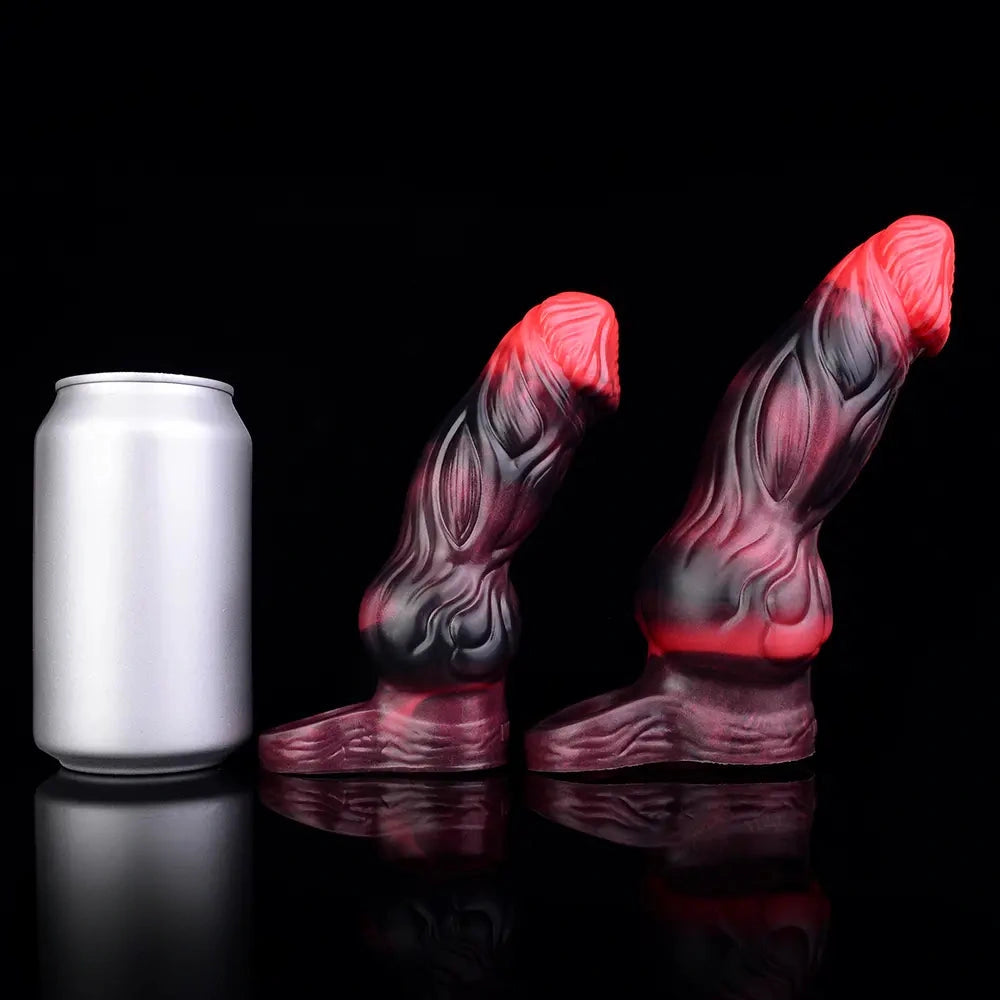5.91in 7.17in Silicone Cock Sleeve Soft Vibrating Hollow Fantasy Odd Dildo