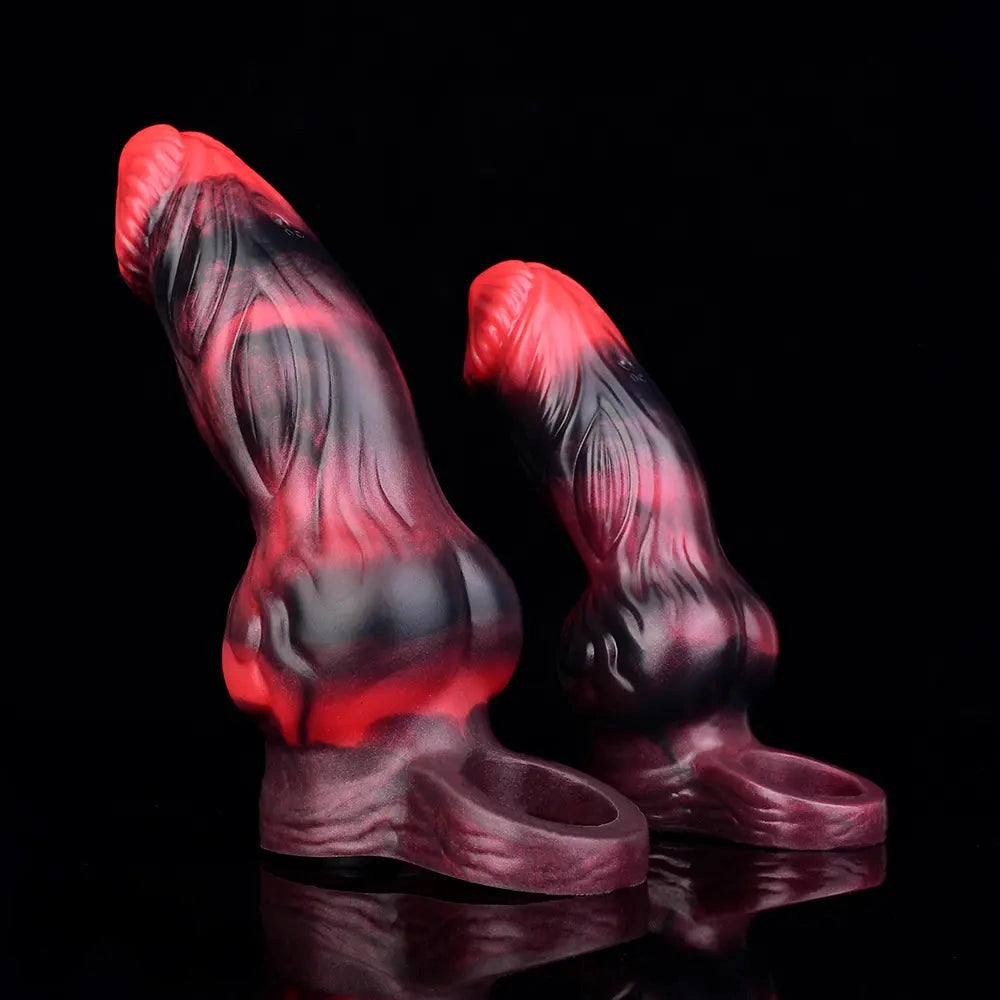 5.91in 7.17in Silicone Cock Sleeve Soft Vibrating Hollow Fantasy Odd Dildo