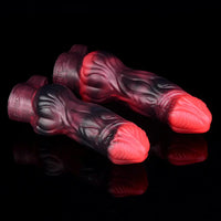 5.91in 7.17in Silicone Cock Sleeve Soft Vibrating Hollow Fantasy Odd Dildo