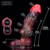 5.91in 7.17in Silicone Cock Sleeve Soft Vibrating Hollow Fantasy Odd Dildo