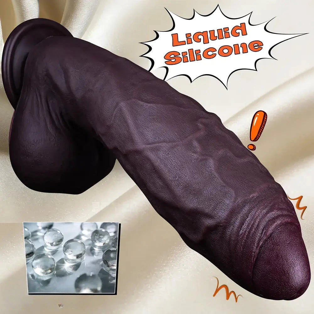 5.91in 7.48in 8.86in 10.43in Realistic Silicone Uncut Thick Dildo Sex Product