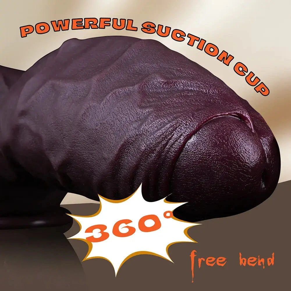 5.91in 7.48in 8.86in 10.43in Realistic Silicone Uncut Thick Dildo Sex Product