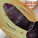 5.91in 7.48in 8.86in 10.43in Realistic Silicone Uncut Thick Dildo Sex Product