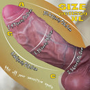 5.91in 7.48in 8.86in 10.43in Realistic Silicone Uncut Thick Dildo Sex Product