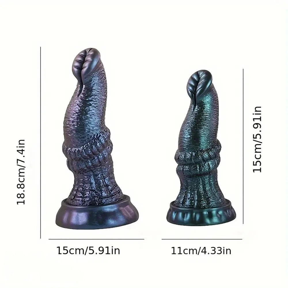 5.91in 7.4in Exotic Silicone Elephant Trunk Penis Female Orgasm Dildo