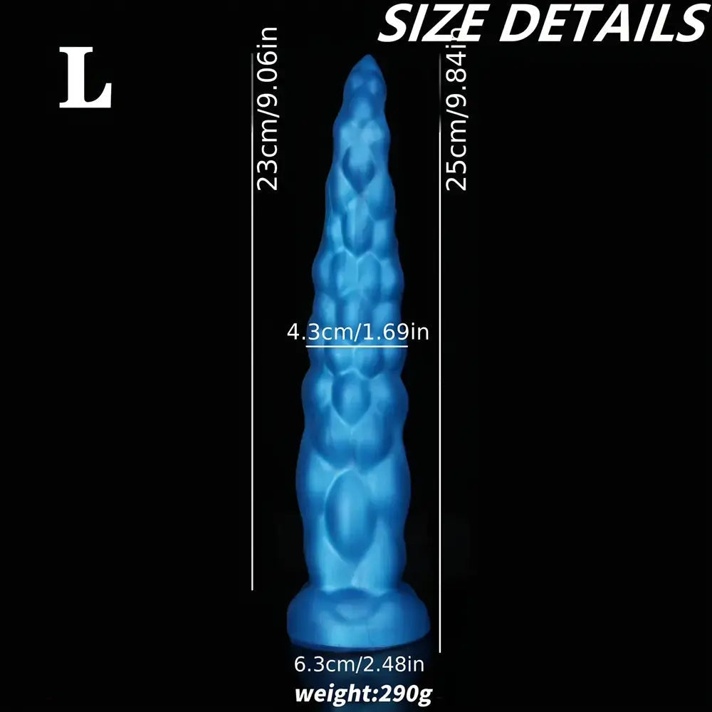 5.91in 7.87in 9.84in Octopus Silicone Soft Monster Dildo With Luminous Pink