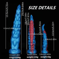 5.91in 7.87in 9.84in Octopus Silicone Soft Monster Dildo With Luminous Pink