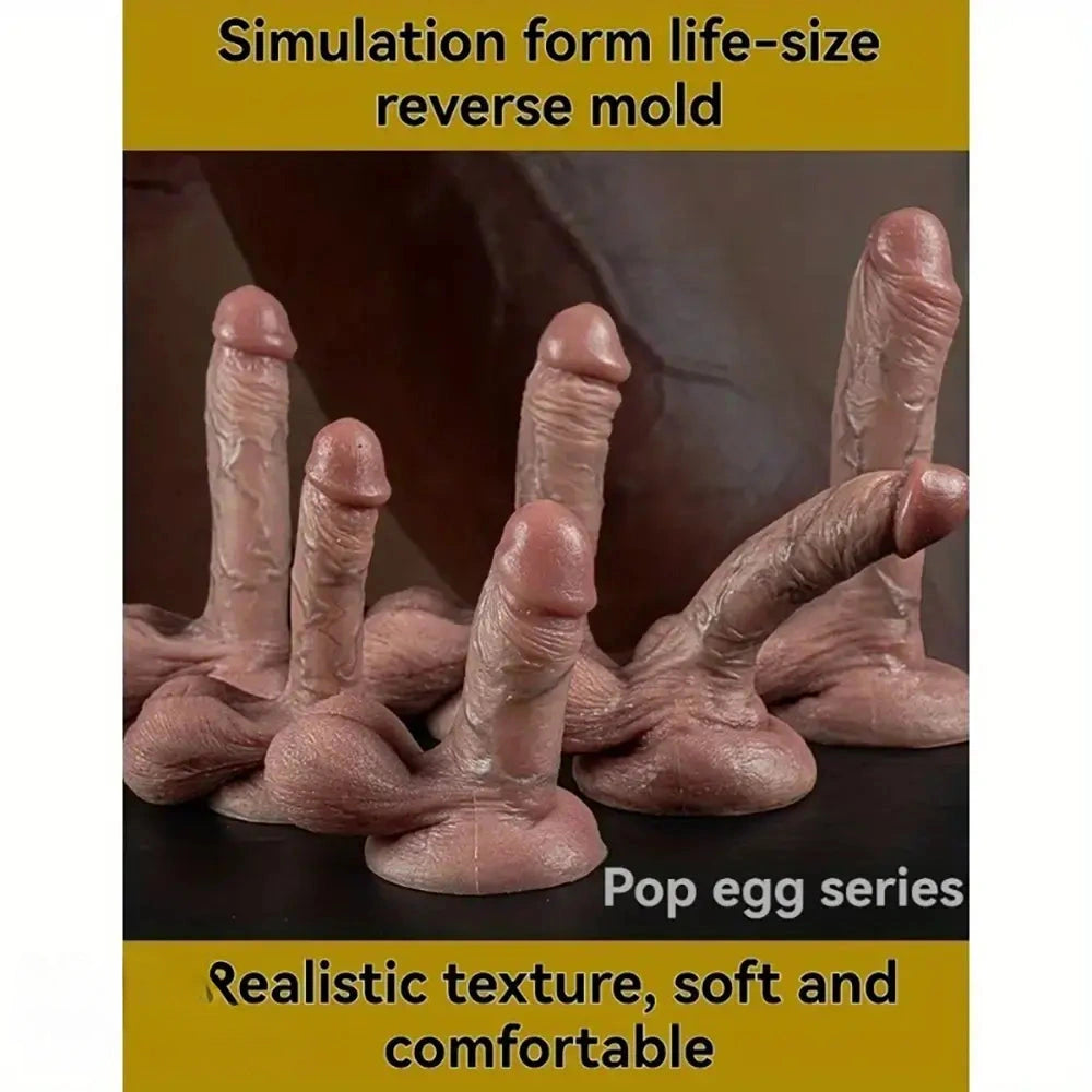5.91in 9.06in 9.84in Realistic Female Silicone Large Soft Dildo Adult Toy