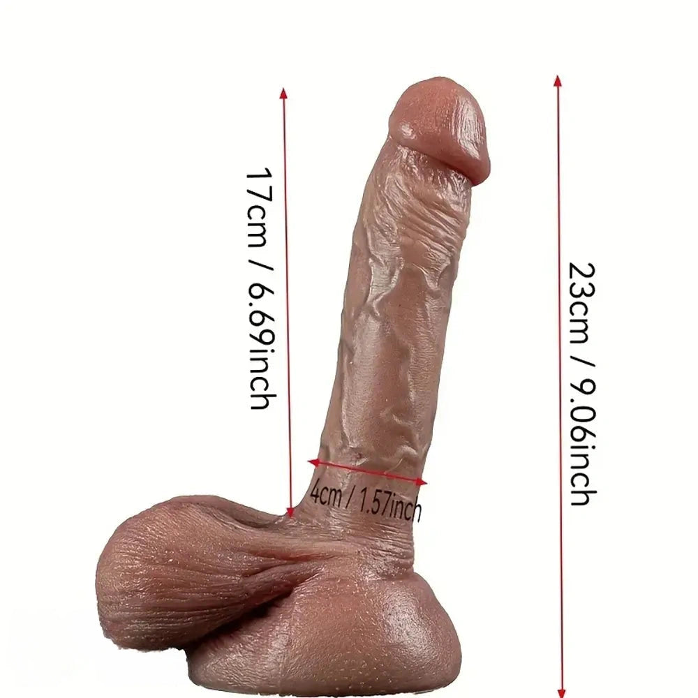 5.91in 9.06in 9.84in Realistic Female Silicone Large Soft Dildo Adult Toy