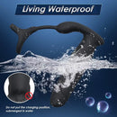5.91in Black Auto Vibrating Thrusting APP Controlled Dildo With Cock Ring
