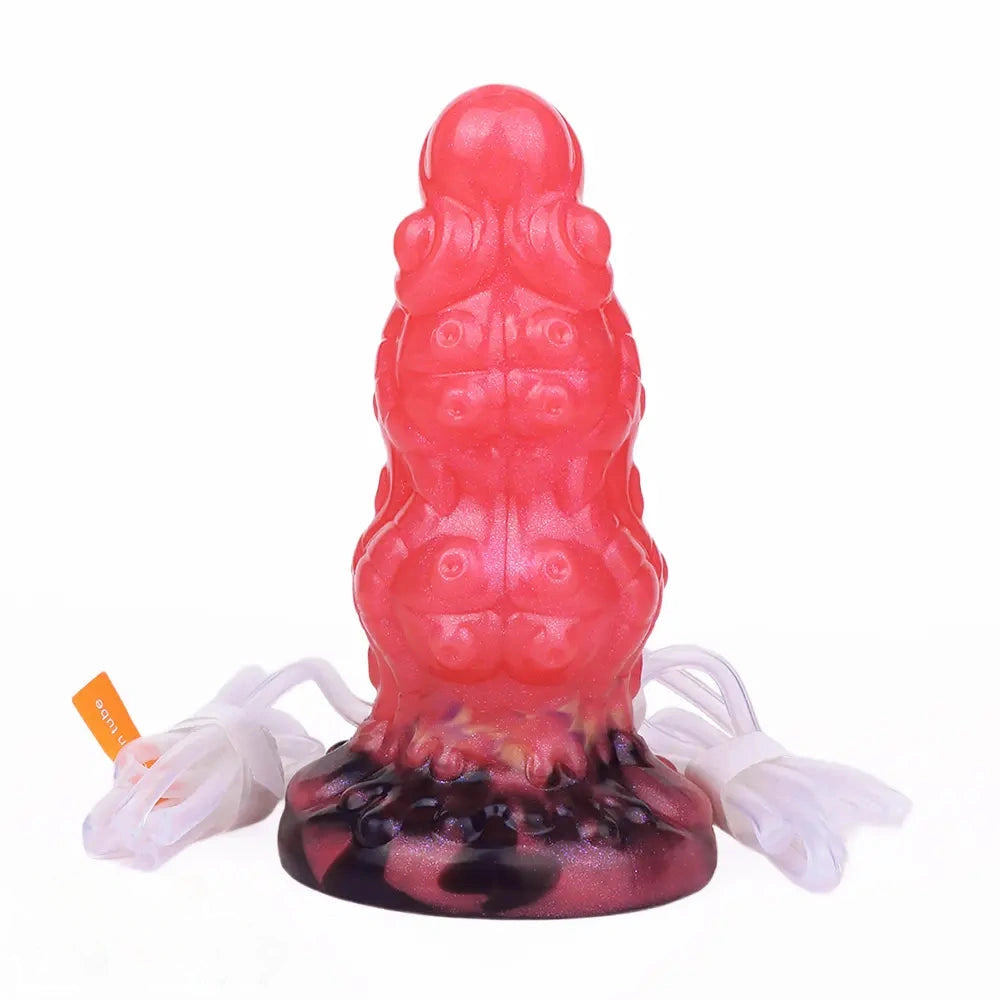 5.91in Fantasy Octopus Tentacle Silicone Soft Inflatable Spraying Water Dildo