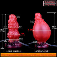 5.91in Fantasy Octopus Tentacle Silicone Soft Inflatable Spraying Water Dildo