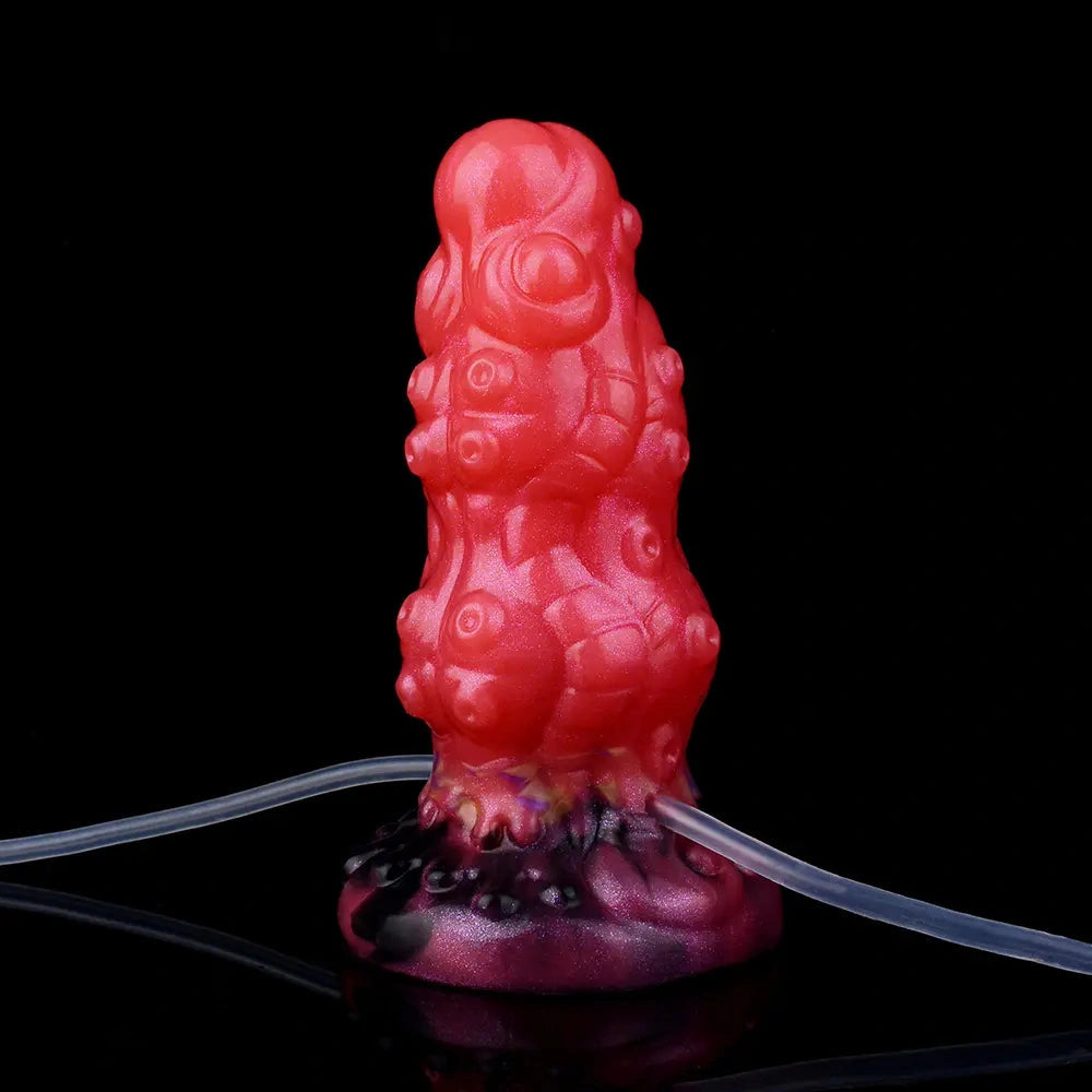 5.91in Fantasy Octopus Tentacle Silicone Soft Inflatable Spraying Water Dildo