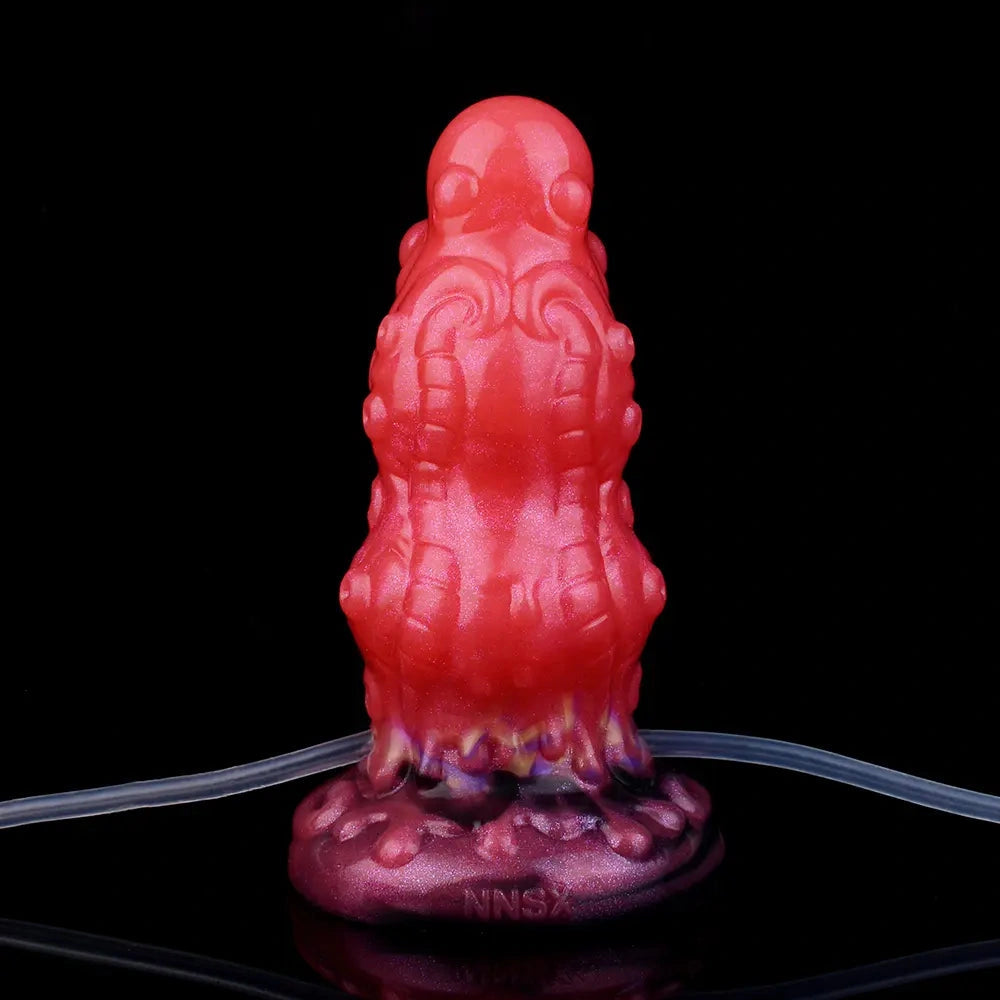 5.91in Fantasy Octopus Tentacle Silicone Soft Inflatable Spraying Water Dildo