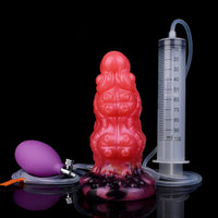 5.91in Fantasy Octopus Tentacle Silicone Soft Inflatable Spraying Water Dildo