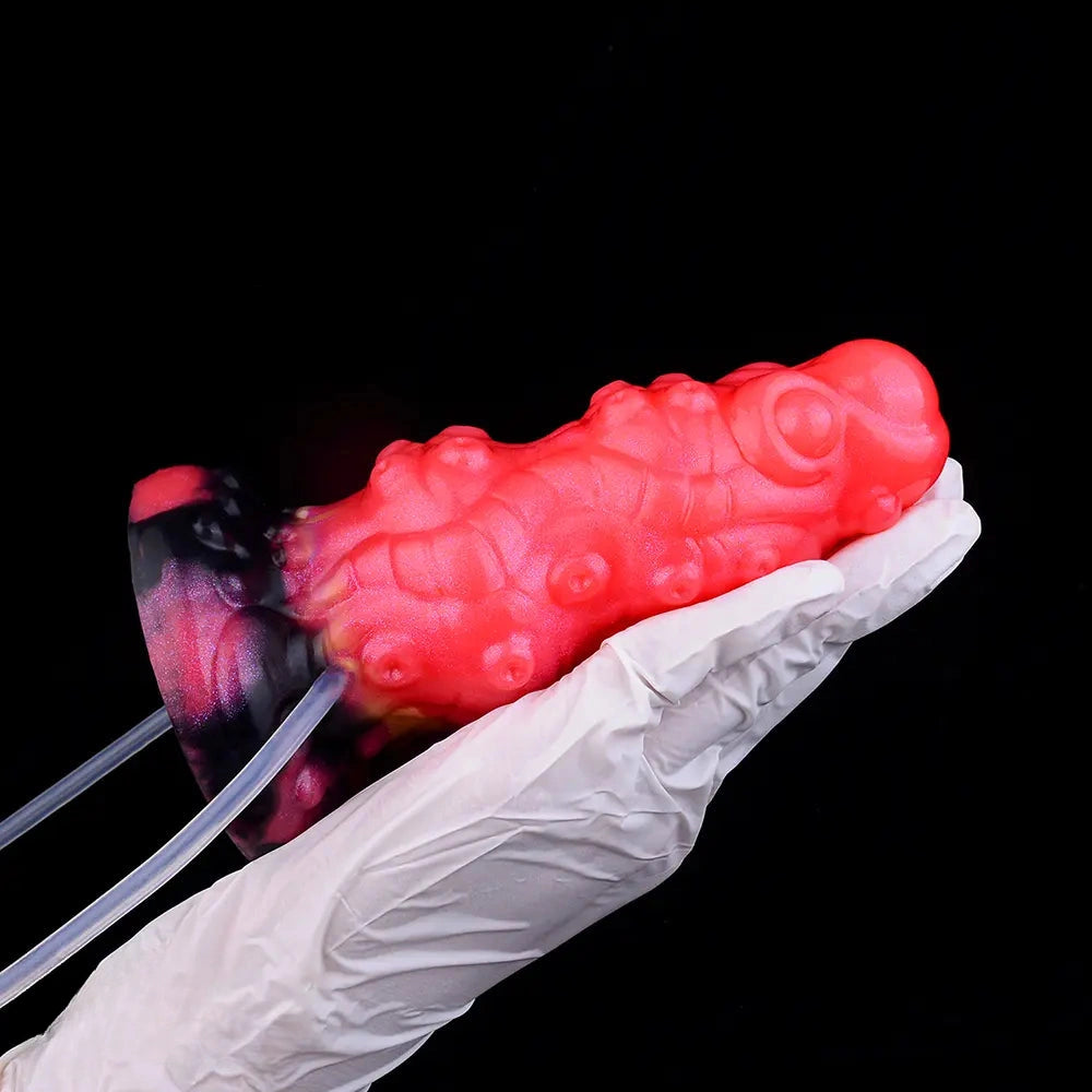 5.91in Fantasy Octopus Tentacle Silicone Soft Inflatable Spraying Water Dildo