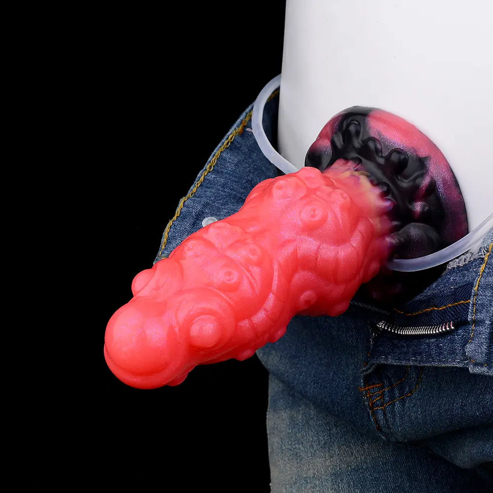 5.91in Fantasy Octopus Tentacle Silicone Soft Inflatable Spraying Water Dildo