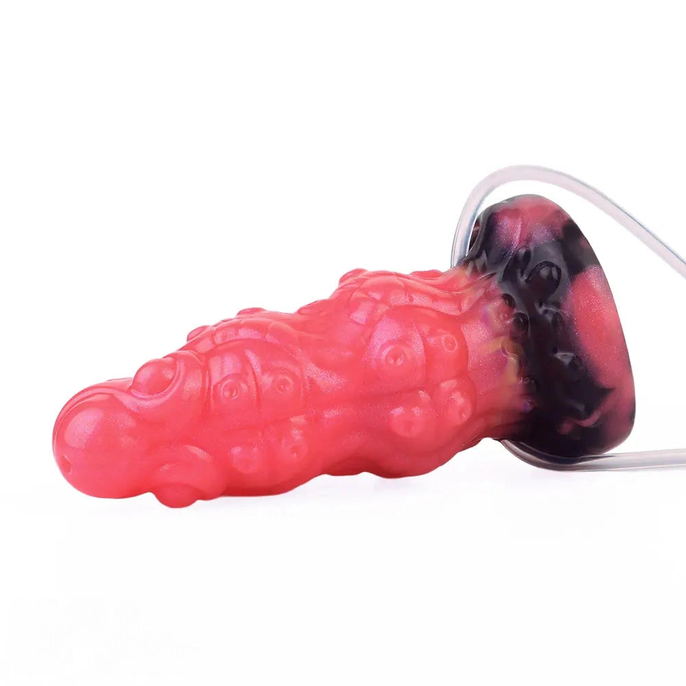 5.91in Fantasy Octopus Tentacle Silicone Soft Inflatable Spraying Water Dildo