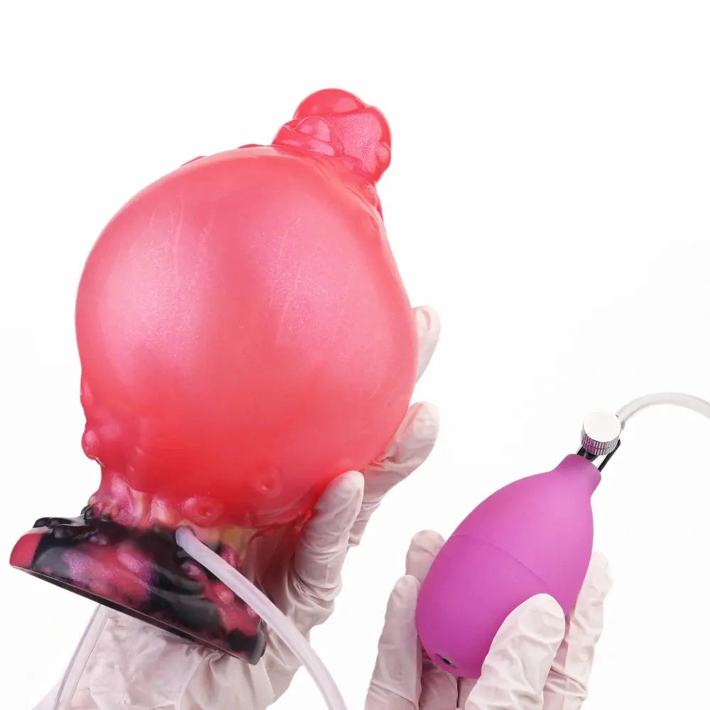 5.91in Fantasy Octopus Tentacle Silicone Soft Inflatable Spraying Water Dildo